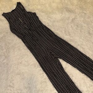 Striped Black Jumpsuit/Romper